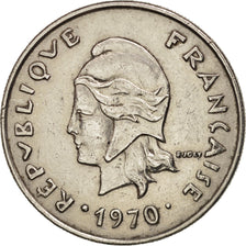 New Hebrides, 20 Francs, 1970, Paris, AU(50-53), Nickel, KM:3.1