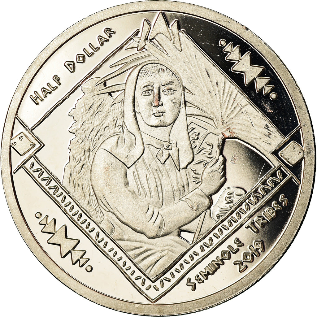 Coin, United States, 1/2 Dollar, 2019, U.S. Mint, Tribu Séminole, MS(63)