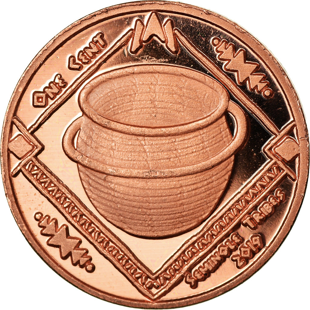 Coin, United States, Cent, 2019, U.S. Mint, Tribu Séminole, MS(63), Copper