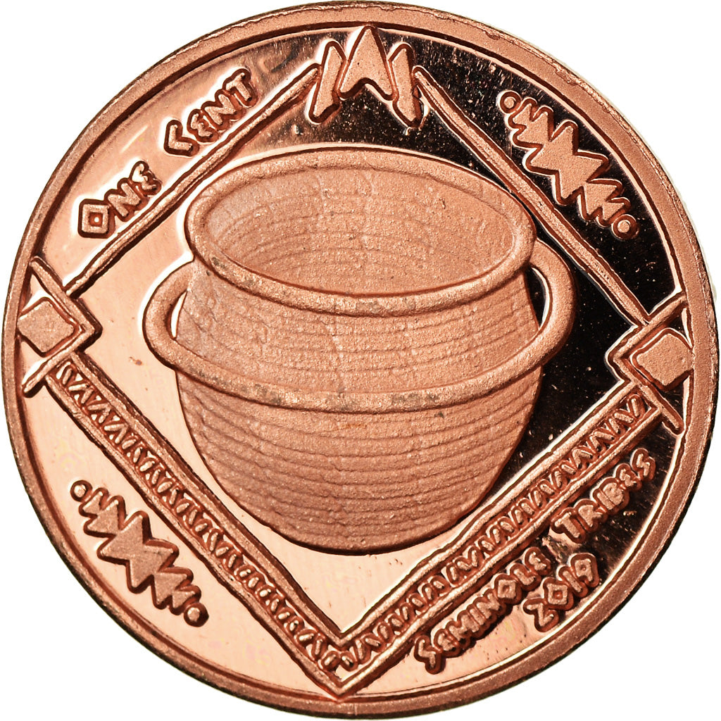 Coin, United States, Cent, 2019, U.S. Mint, Tribu Séminole, MS(63), Copper