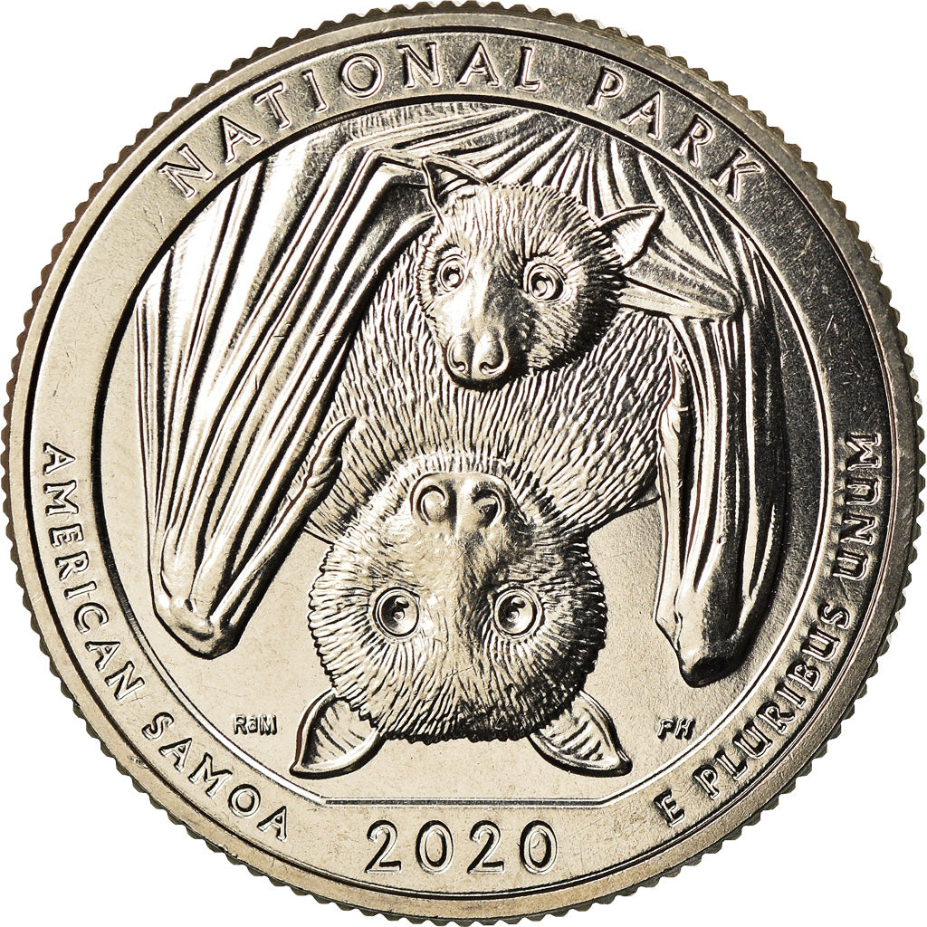 Coin, United States, Quarter, 2020, San Francisco, American Samoa National Park