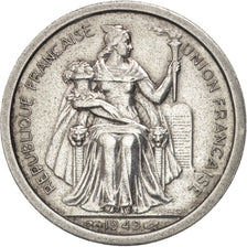 FRENCH OCEANIA, 2 Francs, 1949, EF(40-45), Aluminum, KM:3