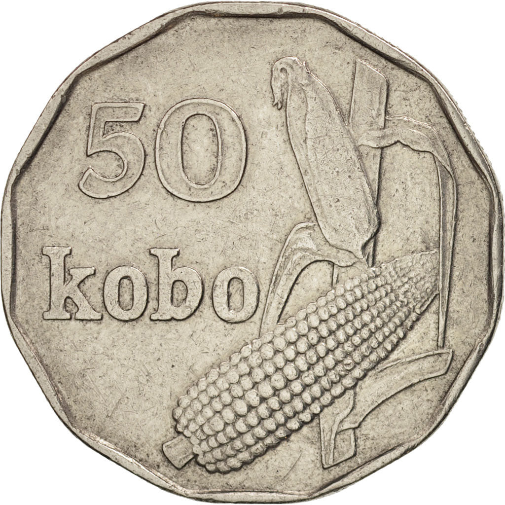 Munten, Nigeria, Elizabeth II, 50 Kobo, 1991, ZF+, Nickel plated steel, KM:13.1