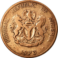 Moneda, Nigeria, Elizabeth II, Kobo, 1973, MBC, Bronce, KM:8.1