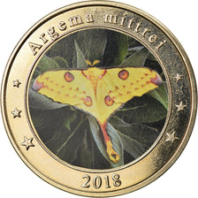 Coin, Indonesia, 500 Rupiah, 2018, Papillons - Argema mittrei, MS(63), Brass