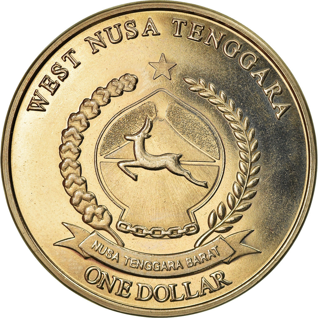 Coin, Indonesia, 500 Rupiah, 2018, Papillons - Argema mittrei, MS(63), Brass