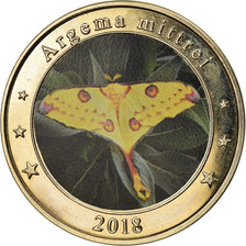 Coin, Indonesia, 500 Rupiah, 2018, Papillons - Argema mittrei, MS(63), Brass