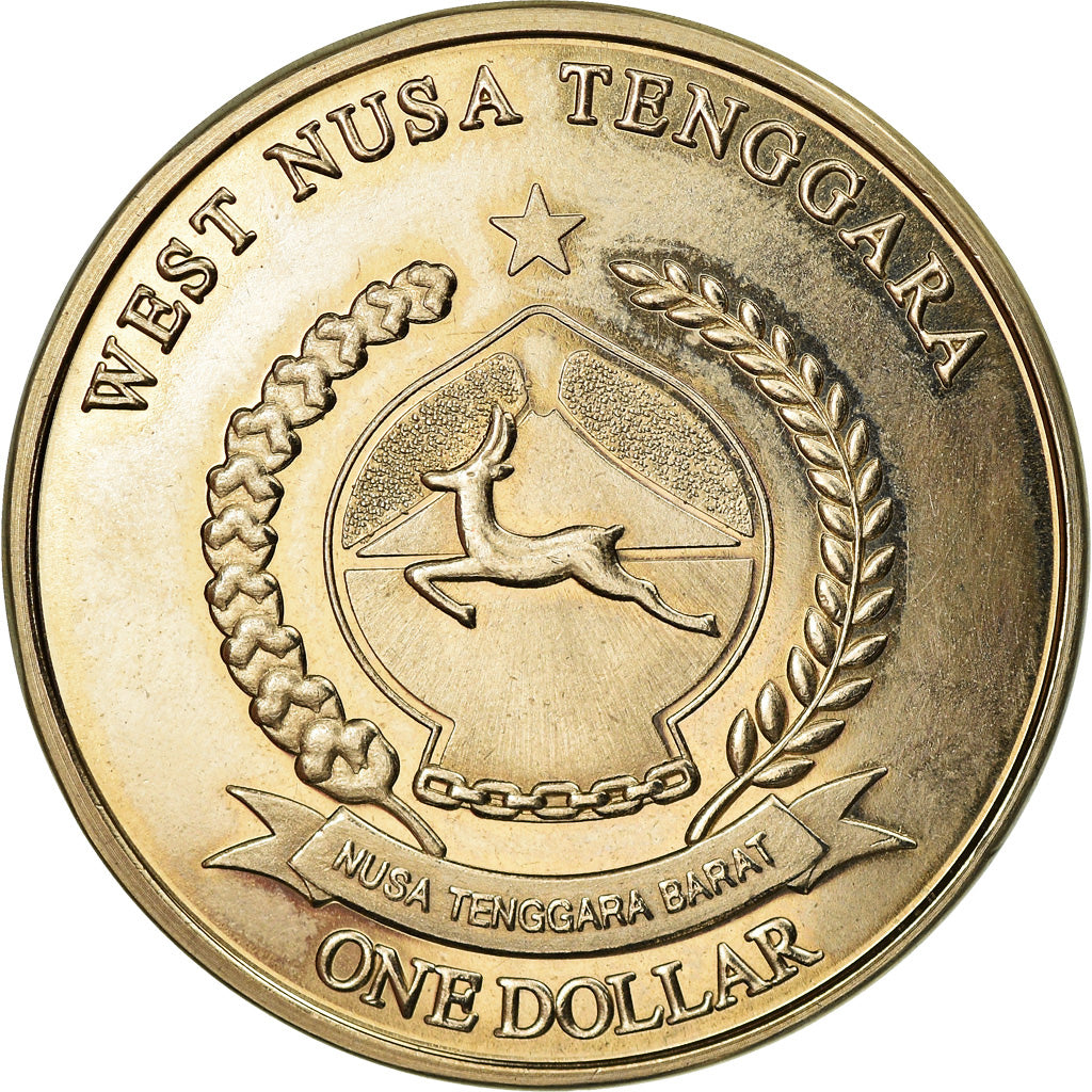 Coin, Indonesia, 500 Rupiah, 2018, Papillons - Argema mittrei, MS(63), Brass