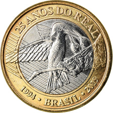 Coin, Brazil, Real, 2019, 25ème anniversaire du Réal, MS(63), Bi-Metallic