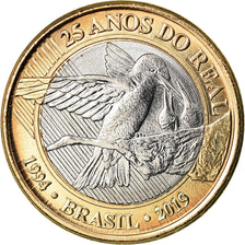 Coin, Brazil, Real, 2019, 25ème anniversaire du Réal, MS(63), Bi-Metallic
