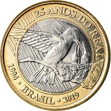 Moneta, Brasile, Real, 2019, 25ème anniversaire du Réal, SPL, Bi-metallico