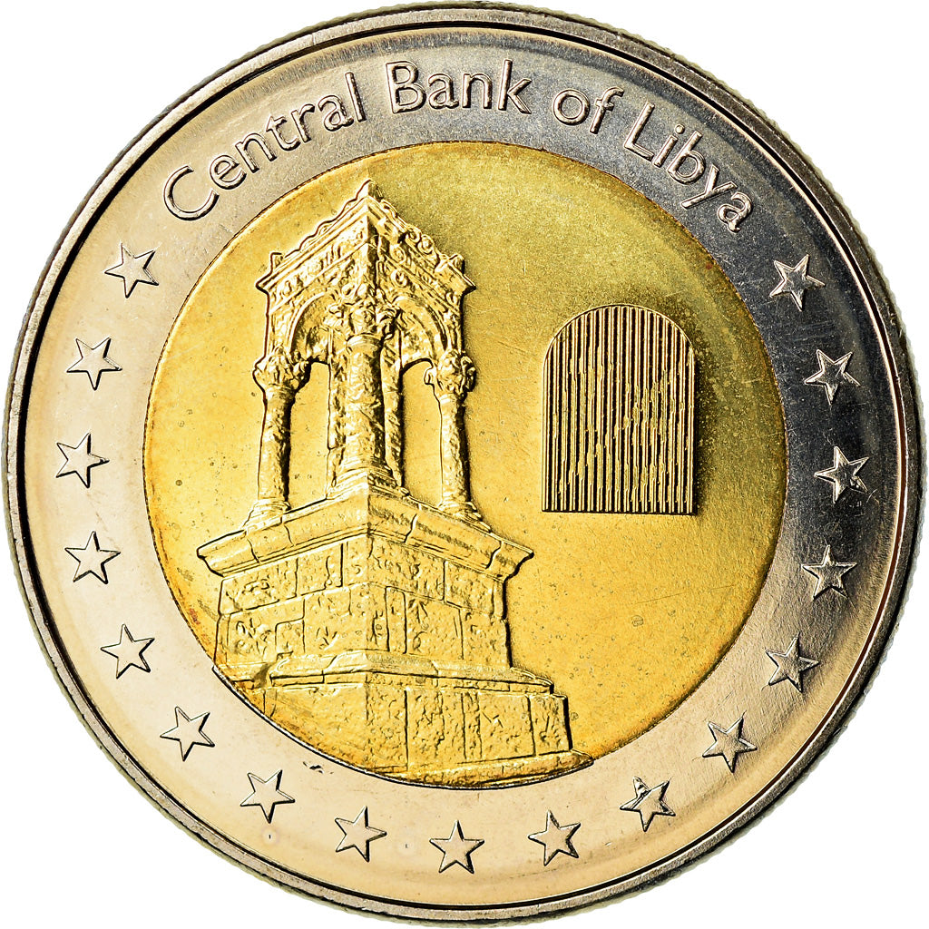 Coin, Libya, 1/2 Dinar, 2014, MS(63), Bi-Metallic