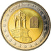 Moneta, Libia, 1/2 Dinar, 2014, MS(63), Bimetaliczny
