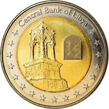 Moneda, Libia, 1/2 Dinar, 2014, SC, Bimetálico