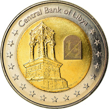 Monnaie, Libya, 1/2 Dinar, 2014, SPL, Bi-Metallic
