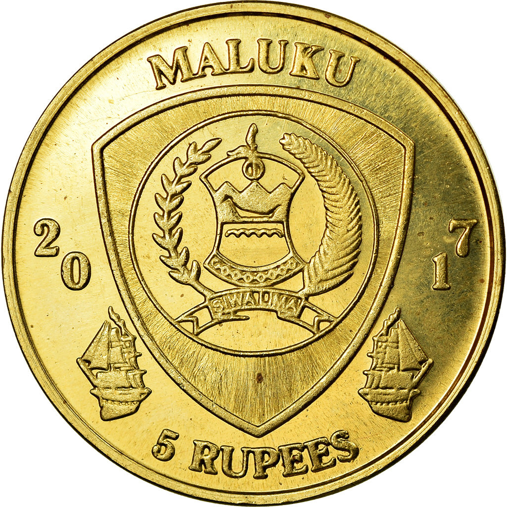 Coin, Congo Democratic Republic, 5 Rupees, 2017, Maluku - Aphyosemion