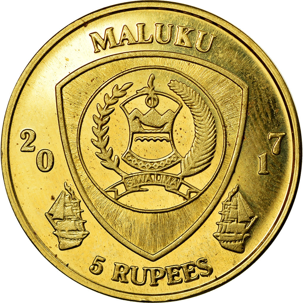 Coin, Congo Democratic Republic, 5 Rupees, 2017, Maluku - Aphyosemion