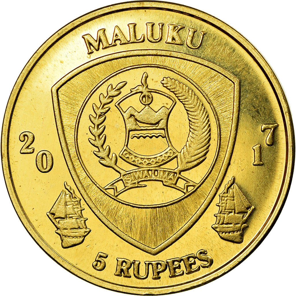 Coin, Congo Democratic Republic, 5 Rupees, 2017, Maluku - Aphyosemion