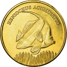 Coin, Congo Democratic Republic, 5 Rupees, 2017, Maluku - Heniochus acuminatus