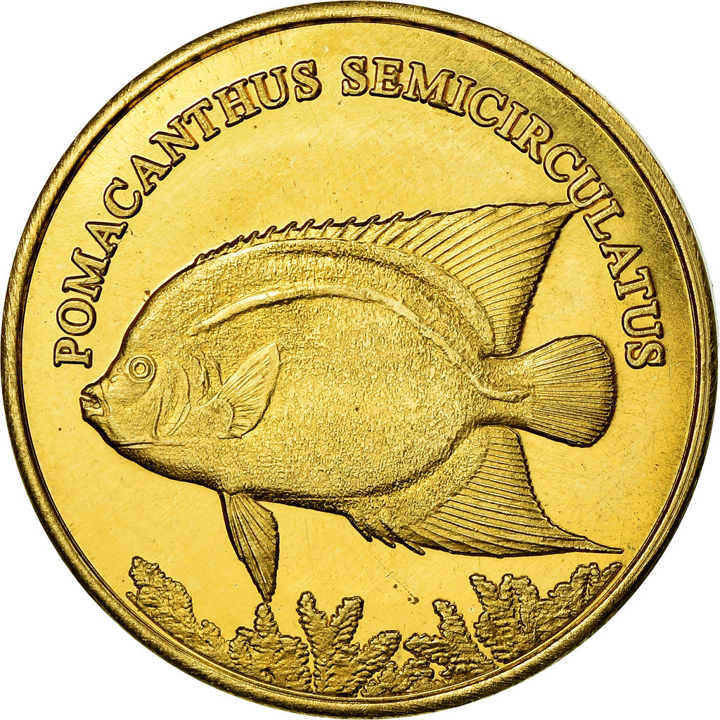 Moneta, Repubblica Democratica del Congo, 5 Rupees, 2017, Maluku - Pomacanthus