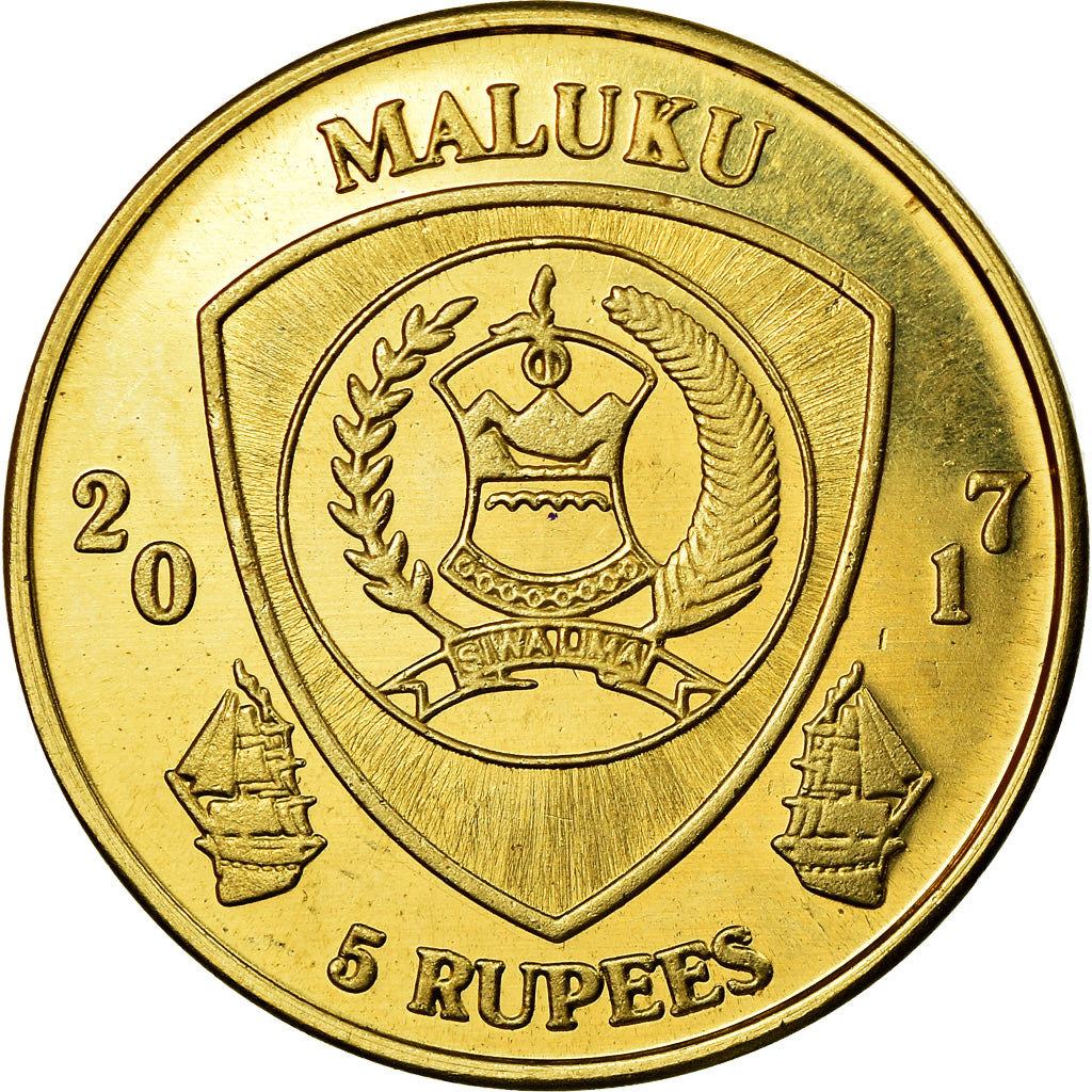 Monnaie, Congo Democratic Republic, 5 Rupees, 2017, Maluku - Zebrasoma