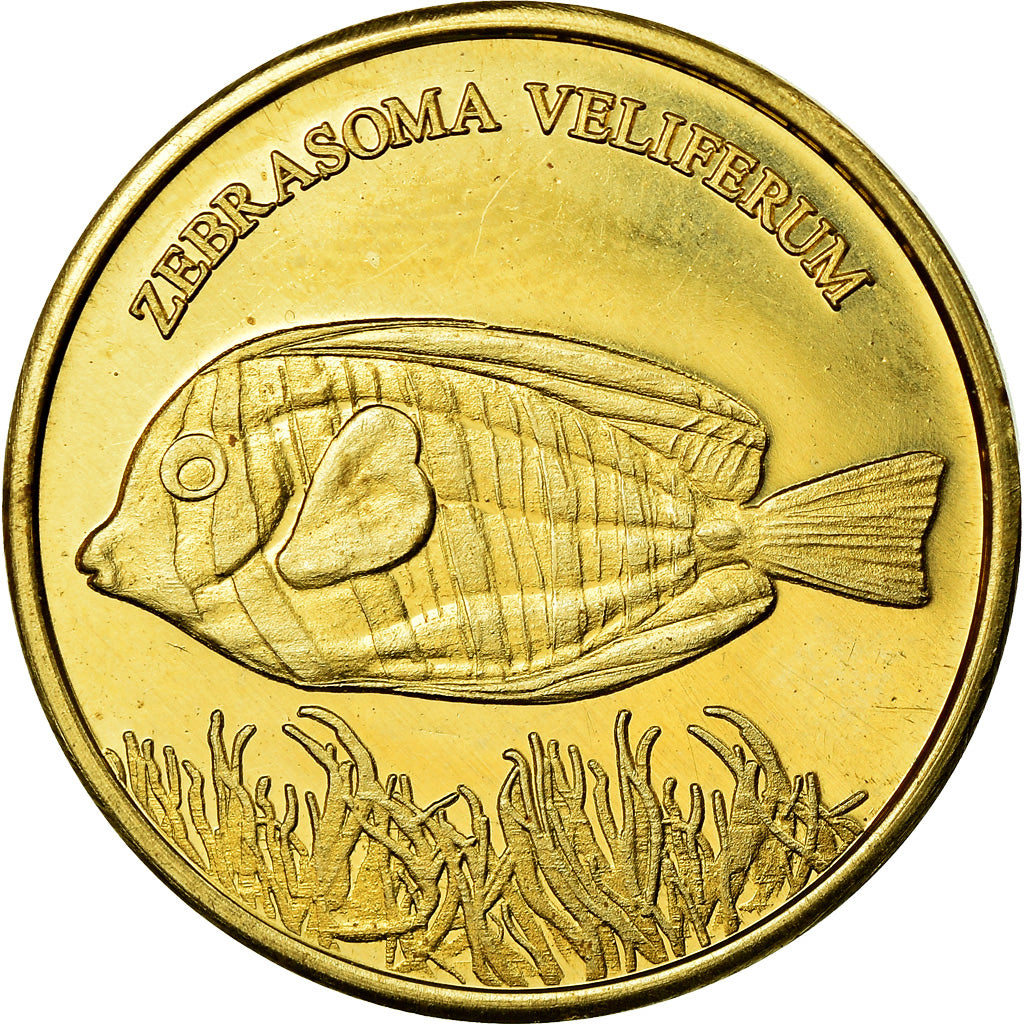 Coin, Congo Democratic Republic, 5 Rupees, 2017, Maluku - Zebrasoma veliferum