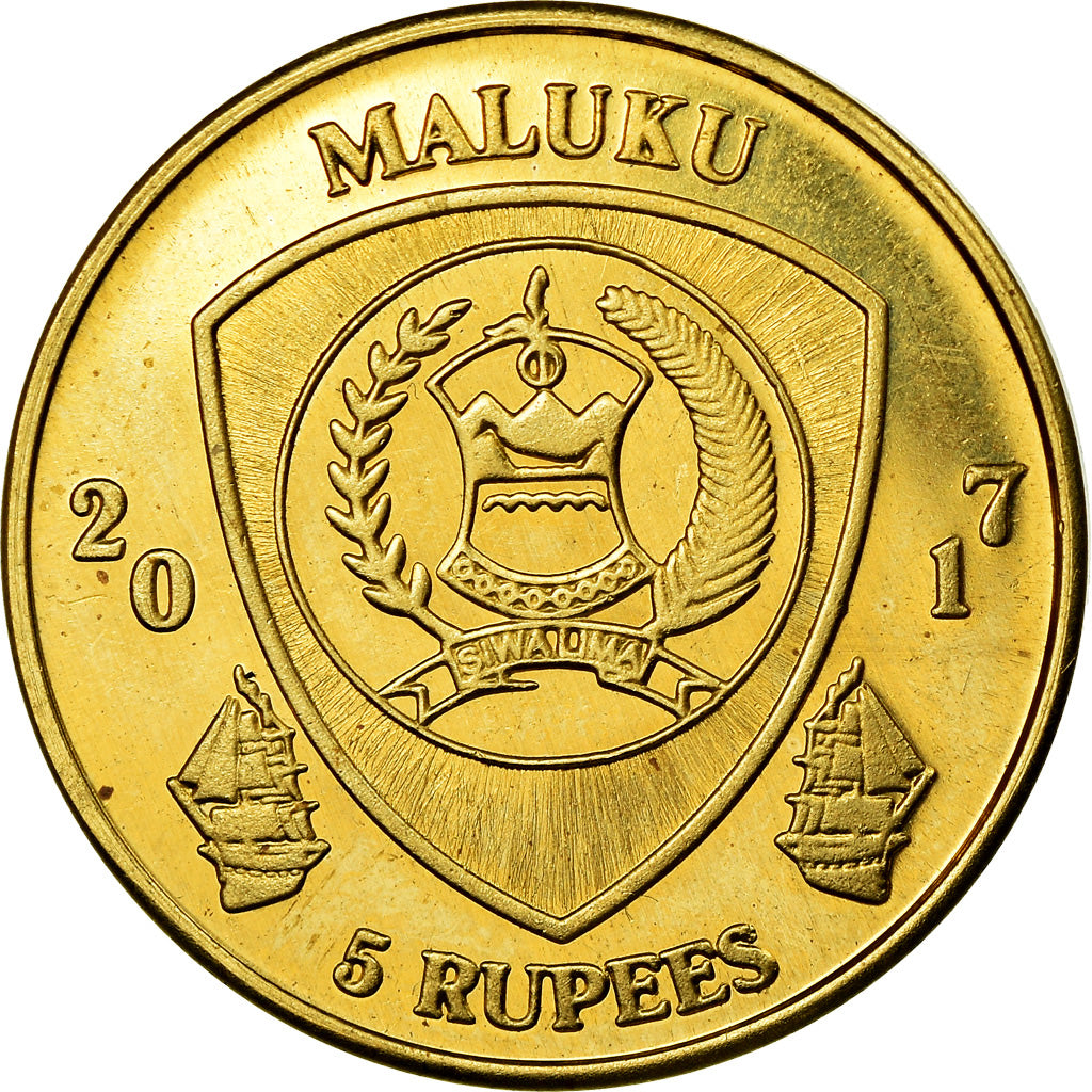 Monnaie, Congo Democratic Republic, 5 Rupees, 2017, Maluku - Zebrasoma