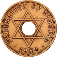 Nigeria, Elizabeth II, Penny, 1959, EF(40-45), Bronze, KM:2