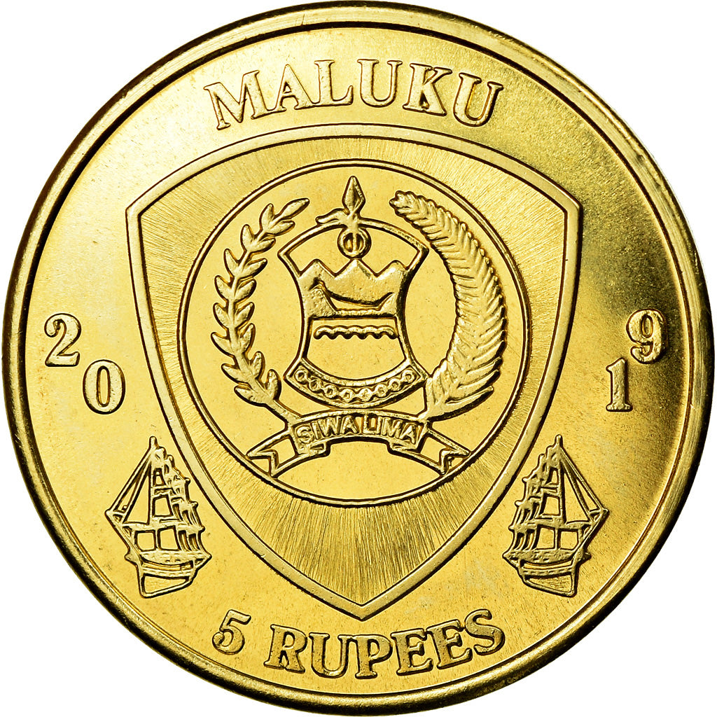 Coin, Congo Democratic Republic, 5 Rupees, 2019, Maluku - Monodactylus