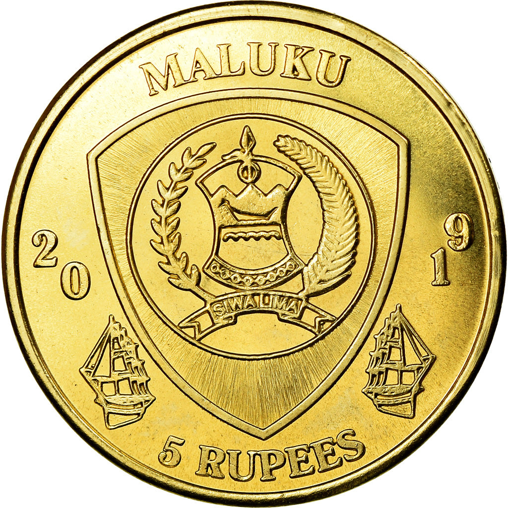 Münze, Congo Democratic Republic, 5 Rupees, 2019, Maluku - Monodactylus