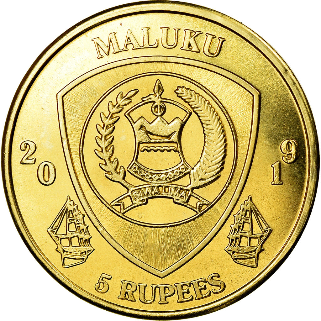 Coin, Congo Democratic Republic, 5 Rupees, 2019, Maluku - Monodactylus