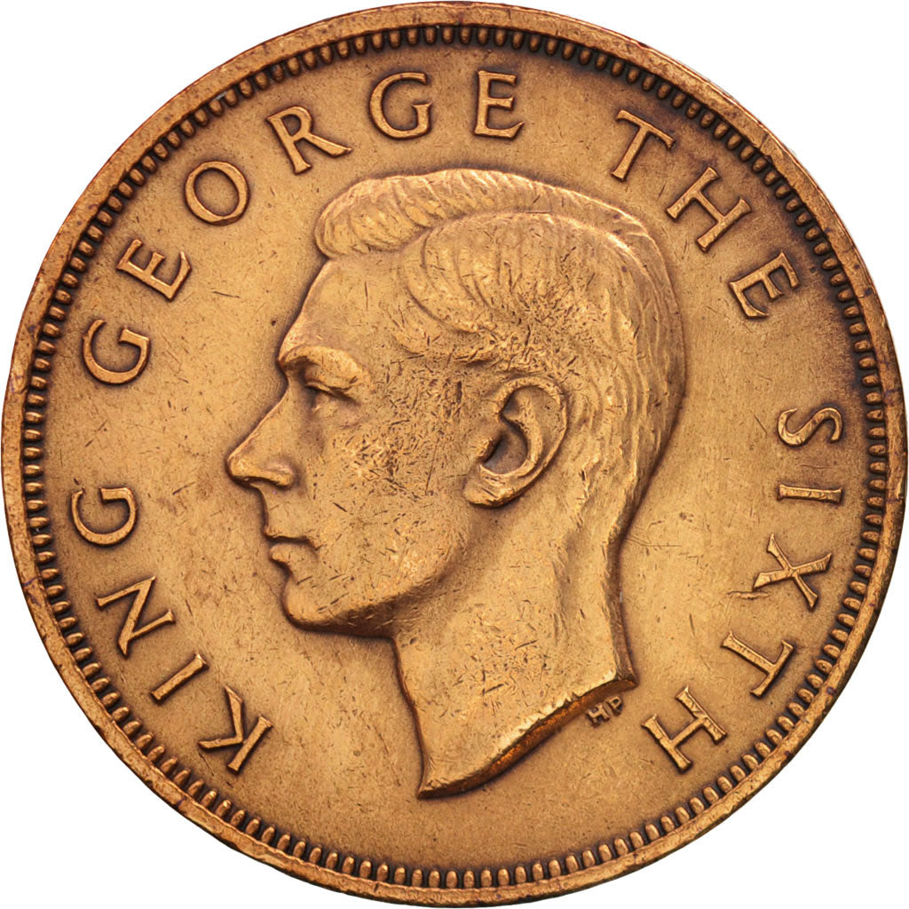 Coin, New Zealand, George VI, Penny, 1952, AU(50-53), Bronze, KM:21