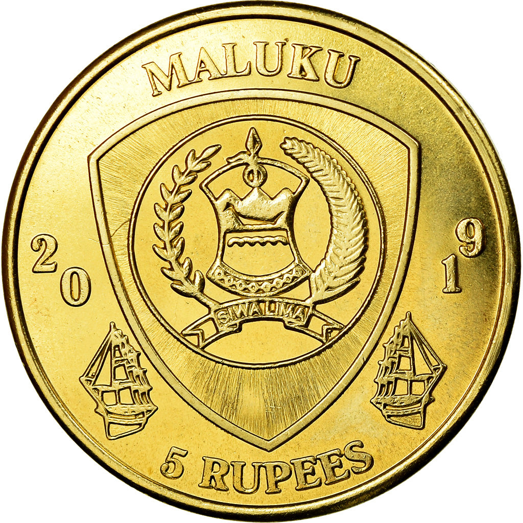Moneta, Repubblica Democratica del Congo, 5 Rupees, 2019, Maluku - Monodactylus