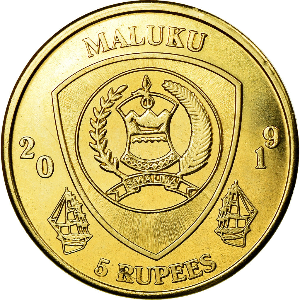 Coin, Congo Democratic Republic, 5 Rupees, 2019, Maluku - Harlequin rasbora