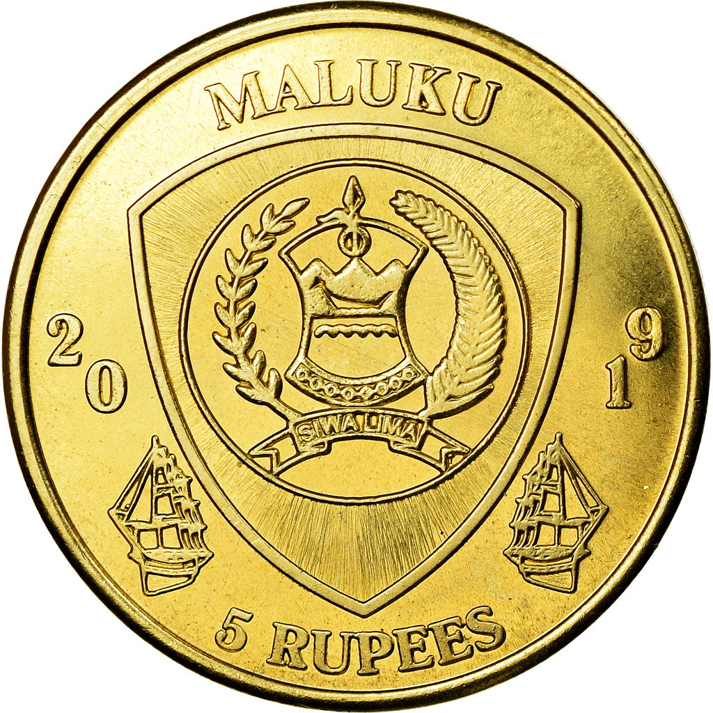 Coin, Congo Democratic Republic, 5 Rupees, 2019, Maluku - Harlequin rasbora
