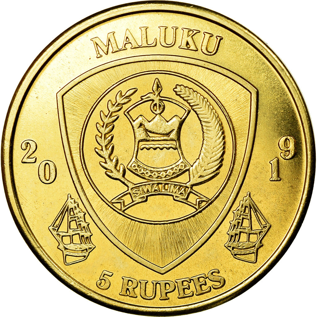 Coin, Congo Democratic Republic, 5 Rupees, 2019, Maluku - Harlequin rasbora