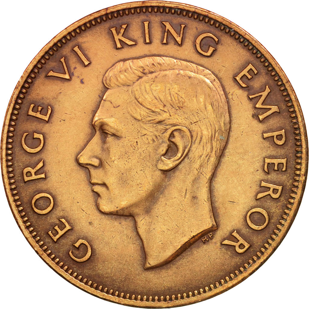 New Zealand, George VI, Penny, 1940, AU(50-53), Bronze, KM:13