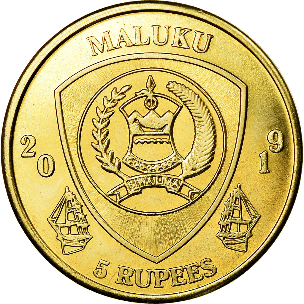 Moeda, República Democrática do Congo, 5 Rupees, 2019, Maluku - Ctenopoma