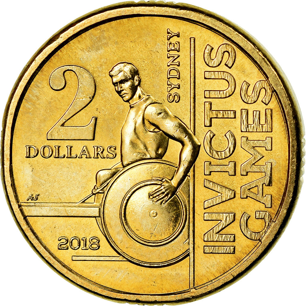 Coin, Australia, 2 Dollars, 2018, Invictus Games, MS(63), Bronze-Aluminium