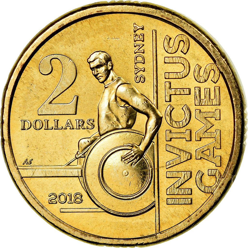 Coin, Australia, 2 Dollars, 2018, Invictus Games, MS(63), Bronze-Aluminium