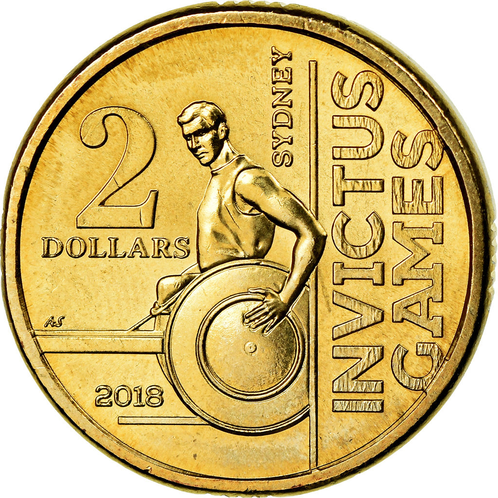 Coin, Australia, 2 Dollars, 2018, Invictus Games, MS(63), Bronze-Aluminium