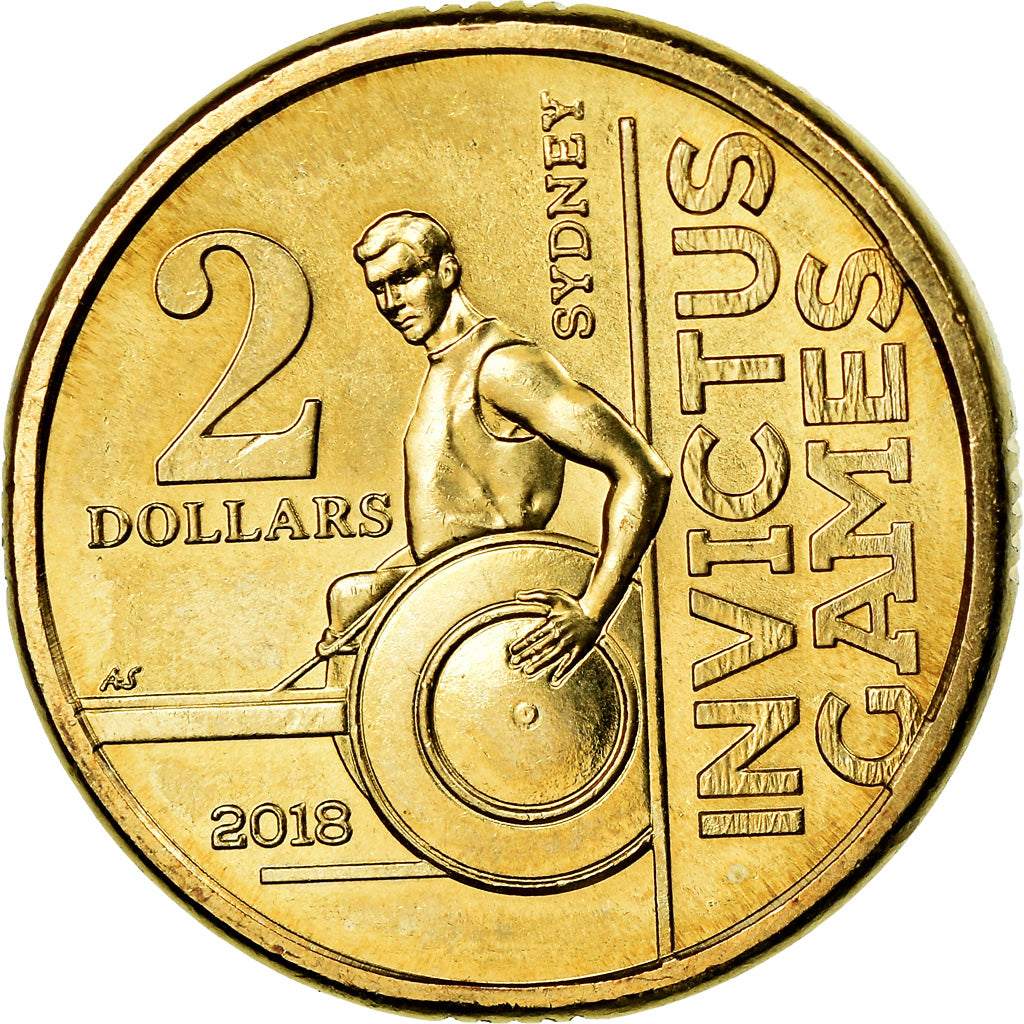 Coin, Australia, 2 Dollars, 2018, Invictus Games, MS(63), Bronze-Aluminium