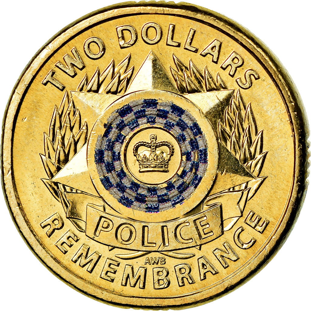 Coin, Australia, 2 Dollars, 2019, Police Nationale, MS(63), Bronze-Aluminium