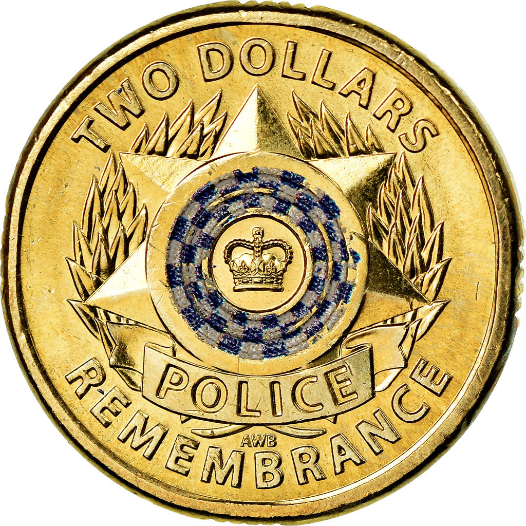 Coin, Australia, 2 Dollars, 2019, Police Nationale, MS(63), Bronze-Aluminium