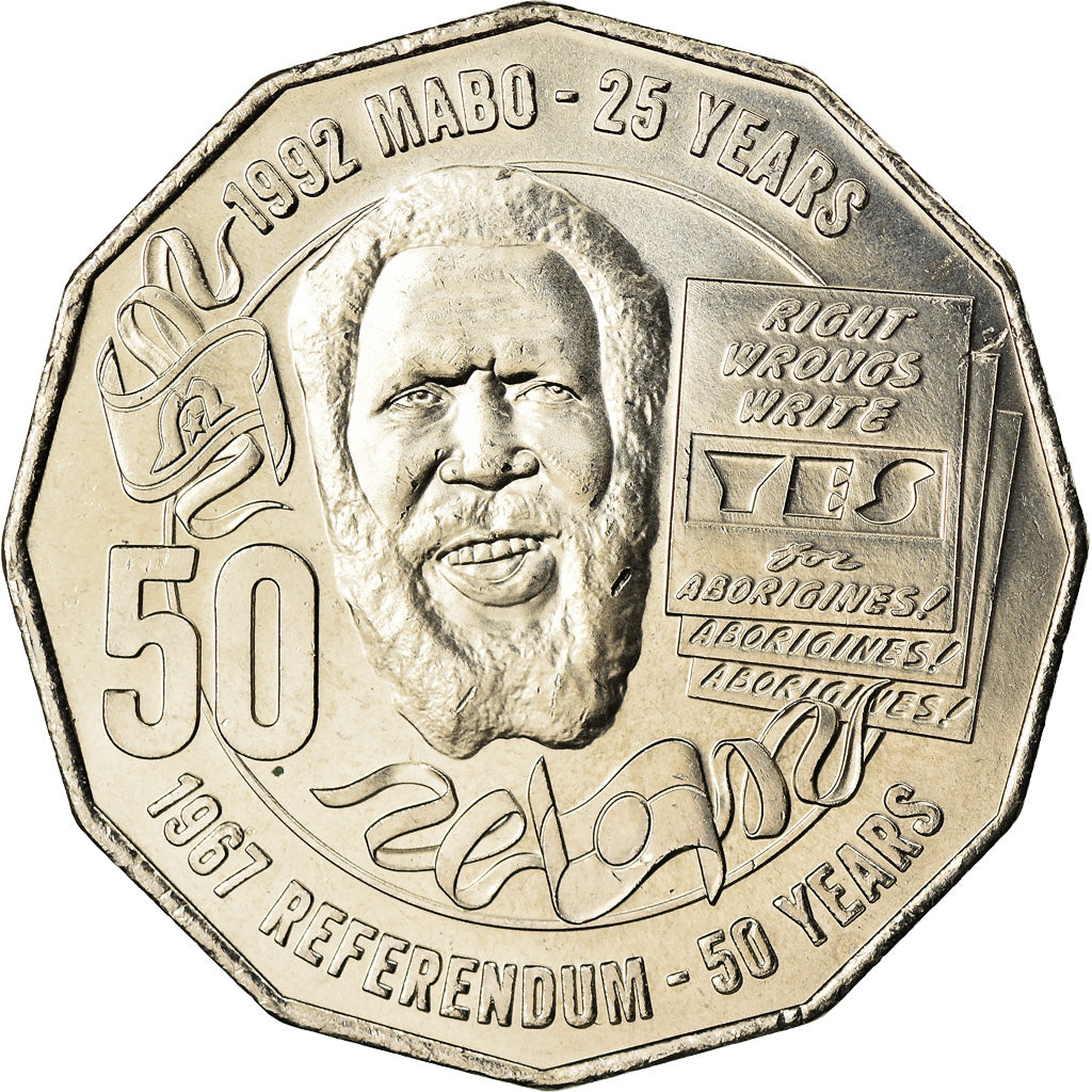 Coin, Australia, 50 Cents, 2017, Eddie Mabo, MS(63), Cupro-nickel