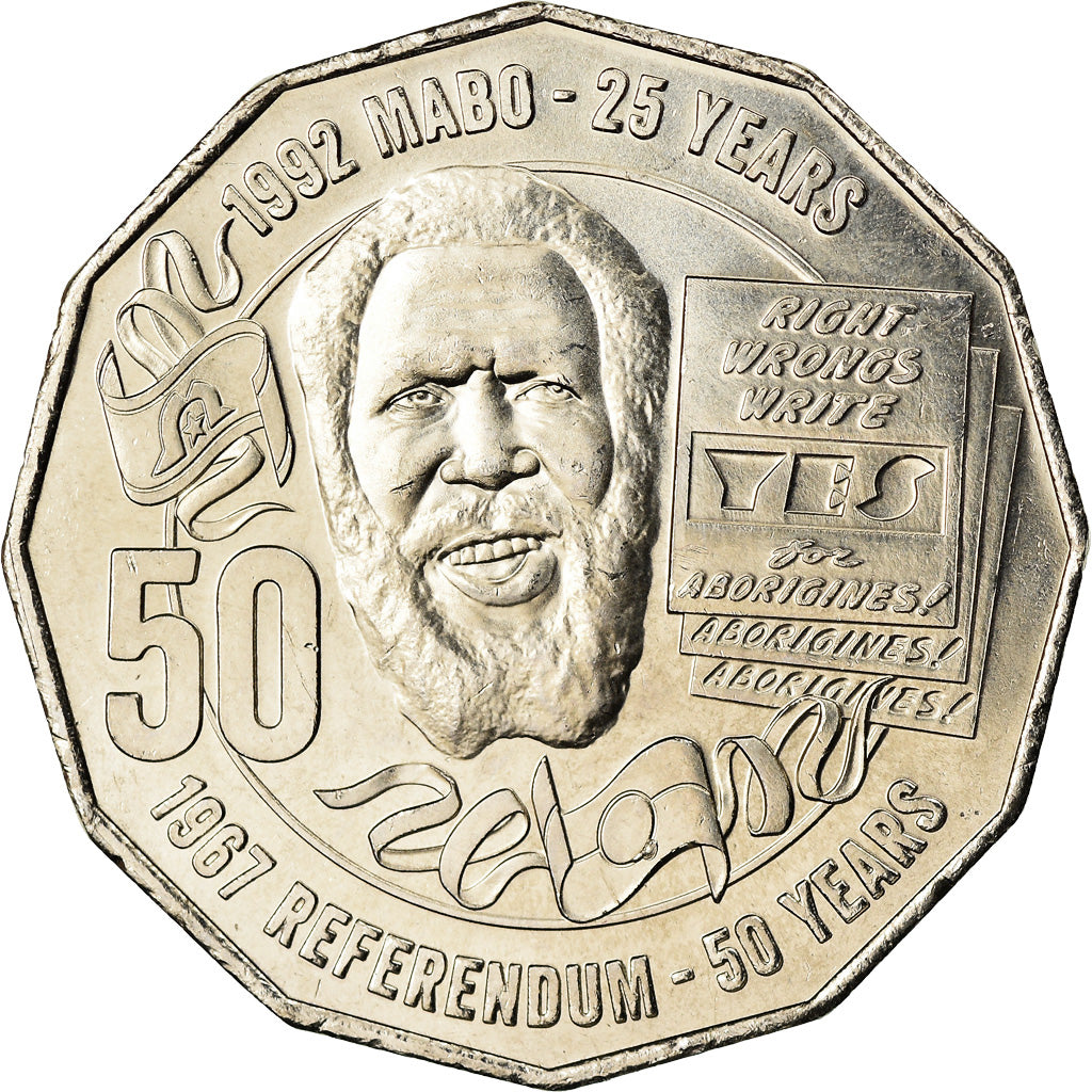 Coin, Australia, 50 Cents, 2017, Eddie Mabo, MS(63), Cupro-nickel