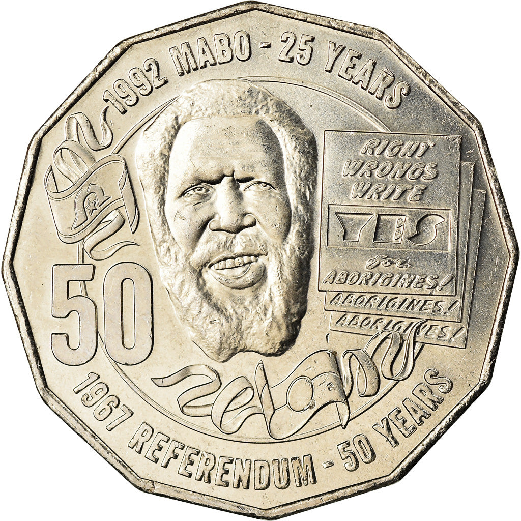 Coin, Australia, 50 Cents, 2017, Eddie Mabo, MS(63), Cupro-nickel