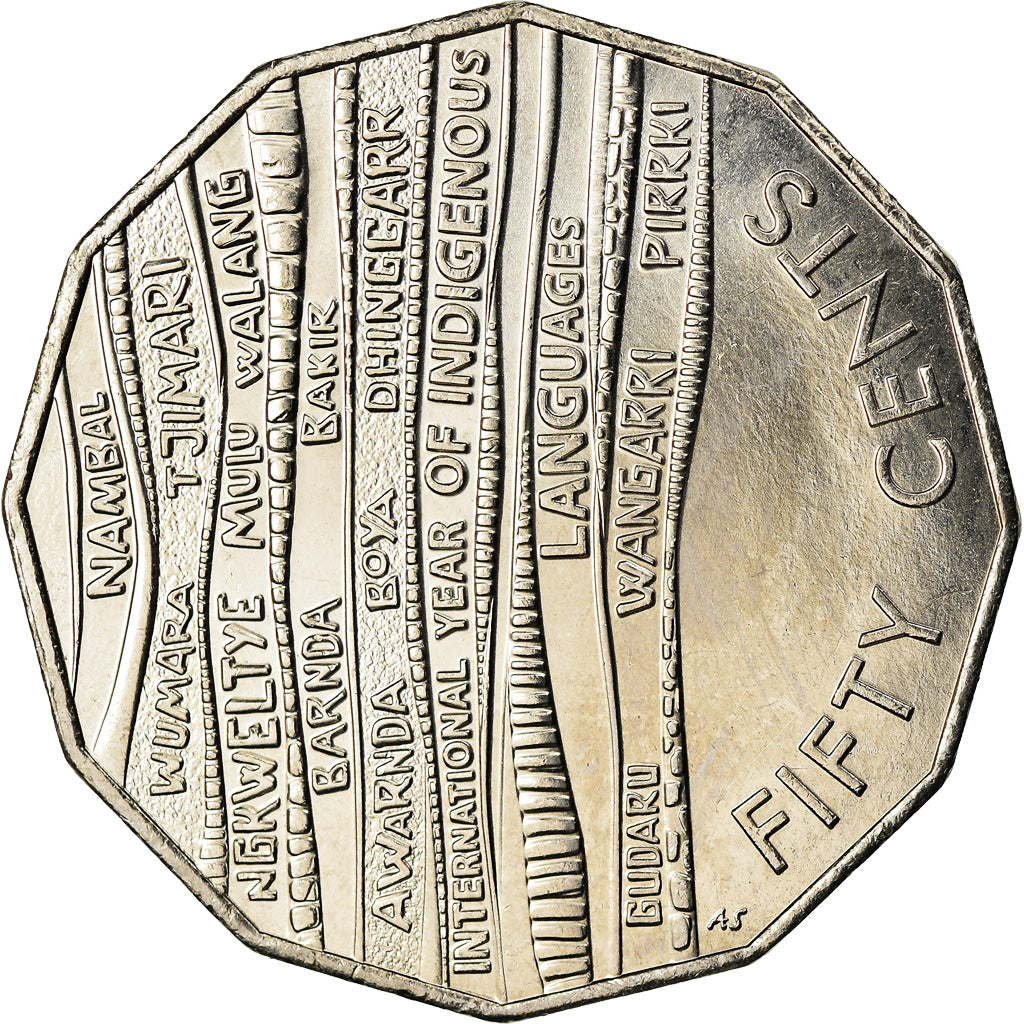 Coin, Australia, 50 Cents, 2019, Langues indigènes, MS(63), Cupro-nickel
