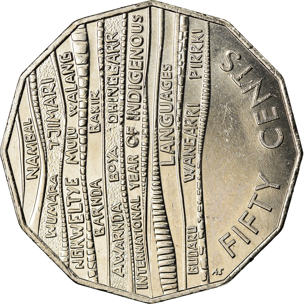 Münze, Australien, 50 Cents, 2019, Langues indigènes, UNZ, Cupro-nickel