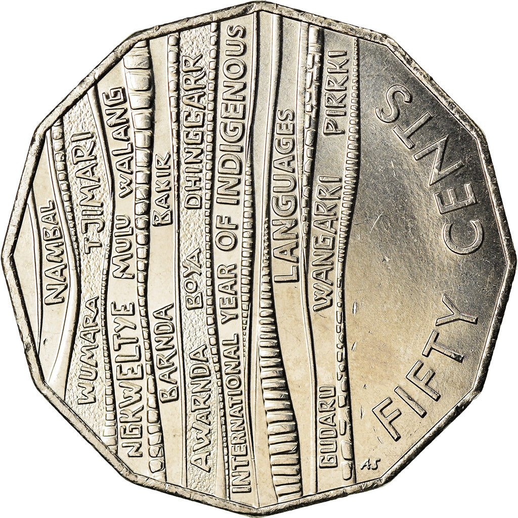 Moneta, Australia, 50 Cents, 2019, Langues indigènes, SPL, Rame-nichel
